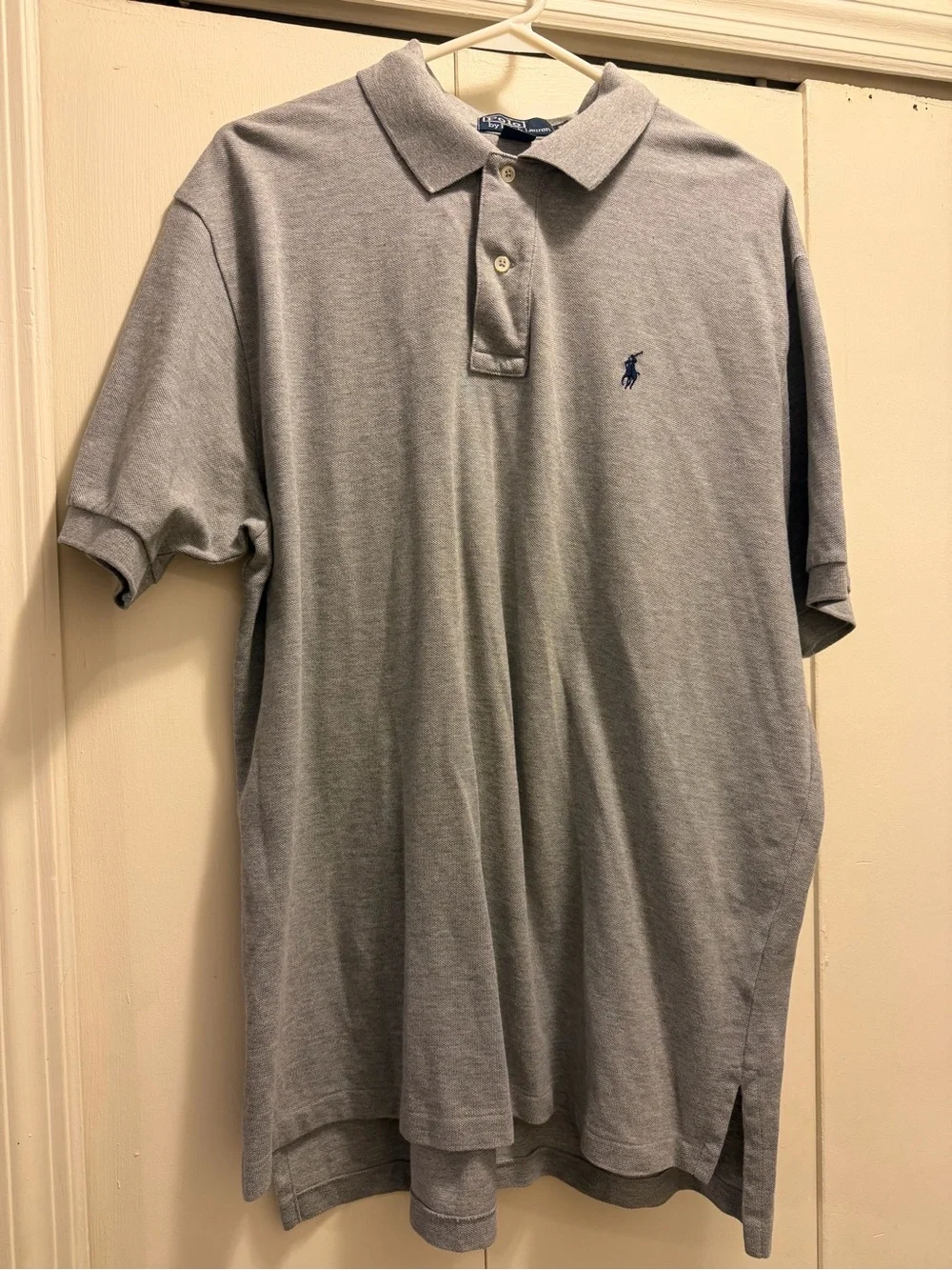 Ralph Lauren Men's Heather Grey Polo with Navy Pony